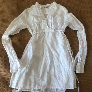 Lucky Brand White Linen Tunic Empire - Size Small